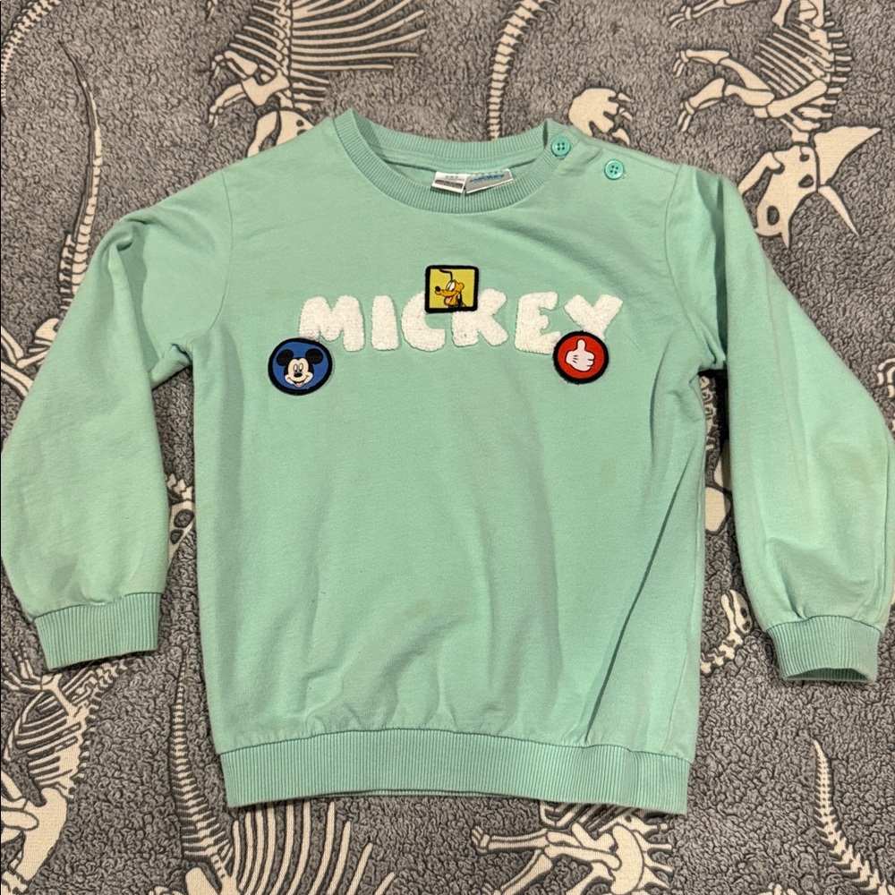 Disney Kids Mickey Sweatshirt - Light Green